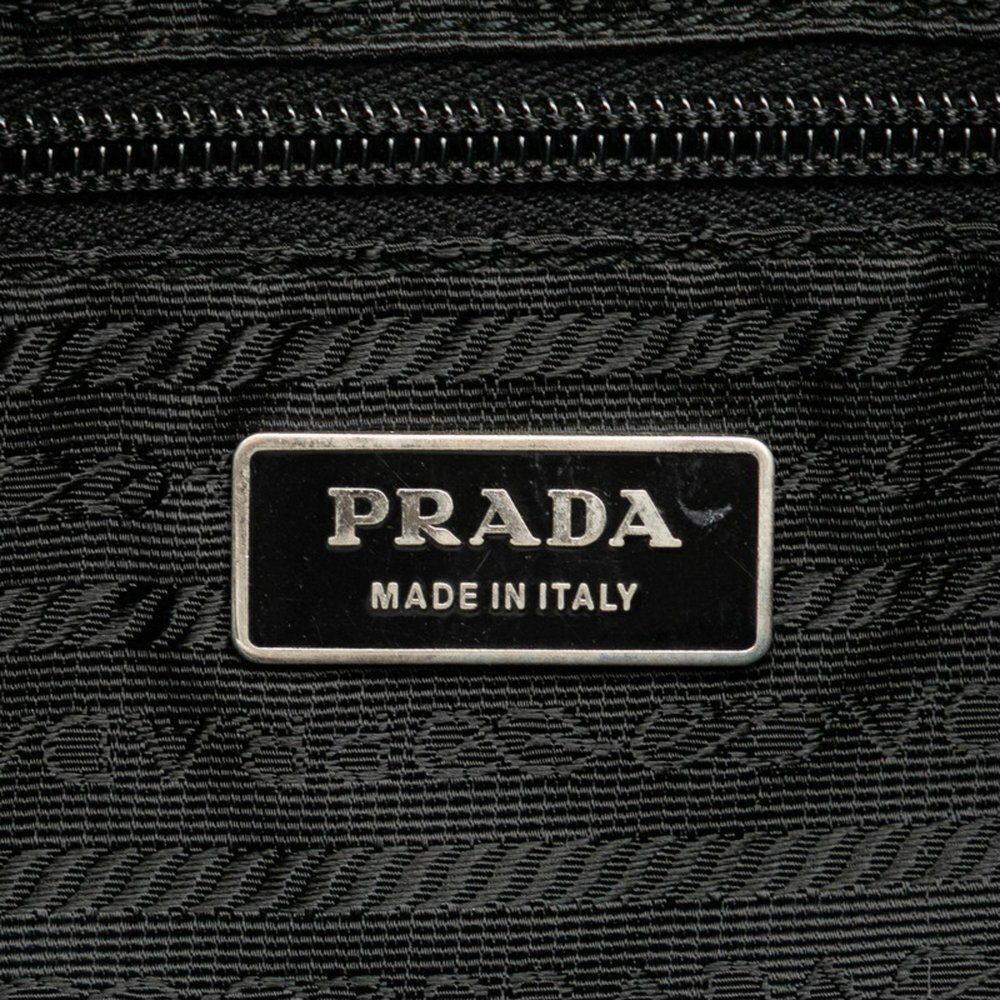 PRADA Black Leather Saffiano Shoulder Bag - Picture 8 of 11